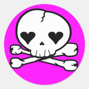 Rare Griezelen Goth Kawaii Stijl Ronde Sticker