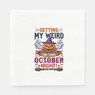 Rare Halloween Pompoen Geesten Heksenhoed_1 Servet