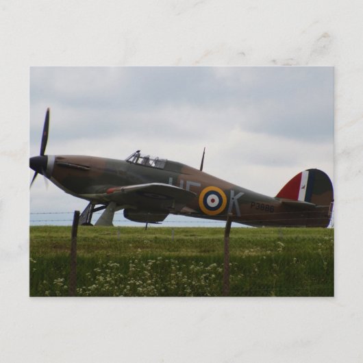 Rare Hawker Hurricane Briefkaart (Voorkant)