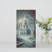 Rare Kaart van een donkere besneeuwde winteravond (Staand voorkant)