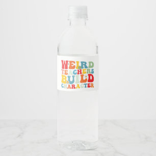 Rare leraar Bouwt karakter Groovy leraar Waterfles Etiket