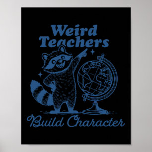 Rare leraars bouwen karakter Funny wasbeer onderwi Poster