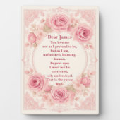 Rare Love Poem Soulmate Vintage Pastel Rustic Rose Fotoplaat (voorkant)