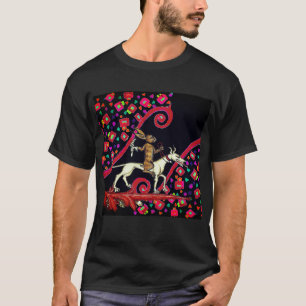 RARE MIDDELEEUWSE BESTIARY Konijn Rijden op een Wi T-shirt
