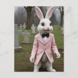 Rare paashaas in Cemetery Briefkaart