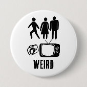 RARE Persoon Vrouw Man Camera TV Ronde Button 7,6 Cm (Voorkant)