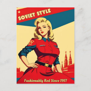 Rare retro geïnspireerde Sovjet-Sovjet-communistis Briefkaart