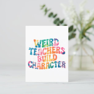 Rare Teachers Build Character - Kleurrijke Stropda Briefkaart