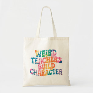 Rare Teachers Build Character - Kleurrijke Stropda Tote Bag