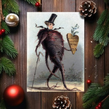 Rare Vintage Victoriaanse Kerstkaart
