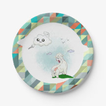 rare wolken en schapen. Wollig. driehoekig