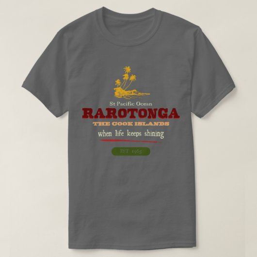 Rarotonga De Cookeilanden TShirt (Design voorkant)