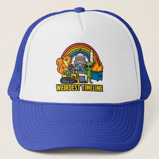Rarste Tijdlijn Hoed door Phil Elmore Trucker Pet (Voorkant)