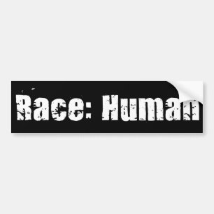 Ras: menselijk bumpersticker