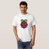 Rasberry Pi / Raspbian Linux T-Shirt (Voorkant volledig)