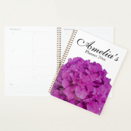 Rasbesroze hydrangeas roze magenta bloemen planner