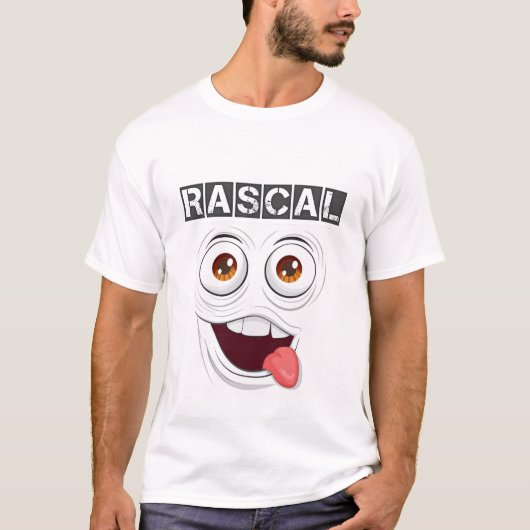 Rascal Bold Typografie T-shirt-speelse houding Te T-shirt (Voorkant)