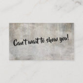 Rasé, Rustique "J'ai acheté une maison !" Carte (Dos)