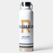 Rashaun-naam betekent sportmonogram waterfles (Achterkant)