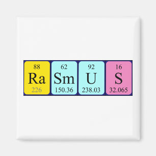 Rasmus periodiek table name magnet magneet