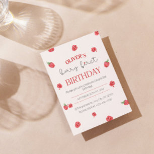 Raspberry 1er anniversaire Invitation
