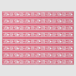Raspberry Bone Inlay Floral Border Decoupage Paper Tissuepapier