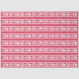 Raspberry Bone Inlay Floral Border Decoupage Paper Tissuepapier