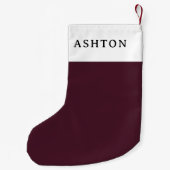 Raspberry Bourgogne, Solid Bourgogne Kleine Kerstsok (Achterkant)