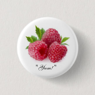 "Raspberry Button! " Ronde Button 3,2 Cm