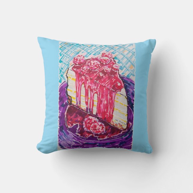 Raspberry Cake Kussen (Voorkant)