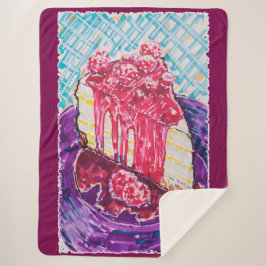 Raspberry Cake Sherpa Deken