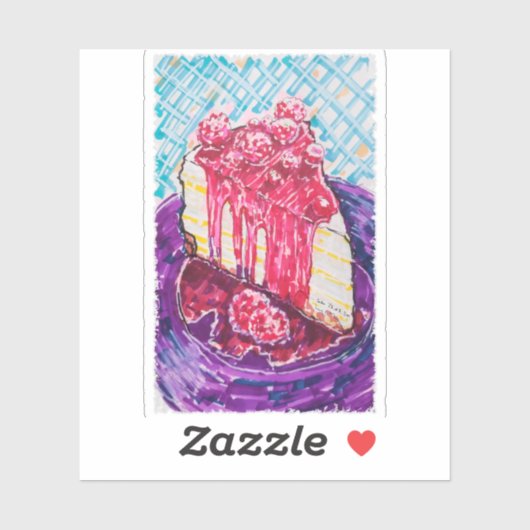 Raspberry Cake Sticker (Vel)