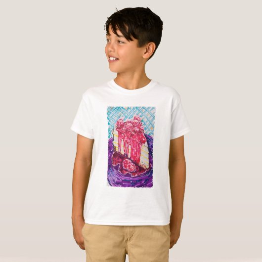 Raspberry Cake T-shirt (Voorkant volledig)