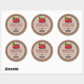 Raspberry Canning Jar Kraft Papier Stijl Label (Vel)