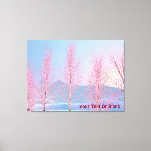Raspberry Creme Birch Canvas Afdruk (Voorkant)