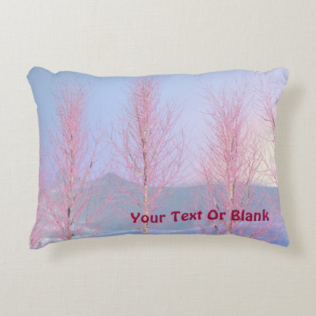 Raspberry Creme Birch Decoratief Kussen (Voorkant)