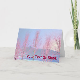 Raspberry Creme Birch Feestdagen Kaart