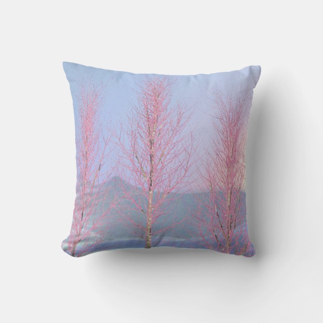 Raspberry Creme Birch Sierkussen (Voorkant)