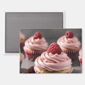 Raspberry Cupcakes Magneet (Voorkant / Achterkant)
