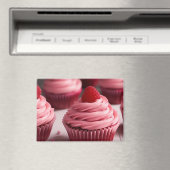 Raspberry Cupcakes Magneet (Insitu (Vaatwasser))