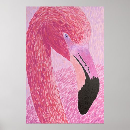 Raspberry de Flamingo - door Just Dahl Poster (Voorkant)