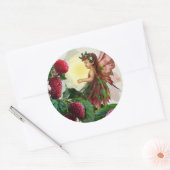 Raspberry Fairy Ronde Sticker (Envelop)