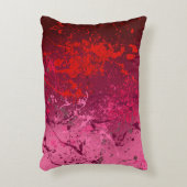 Raspberry Flurry: Abstract spatter art Accent Kussen (Voorkant(Verticaal))