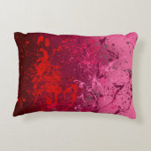 Raspberry Flurry: Abstract spatter art Accent Kussen (Achterkant)