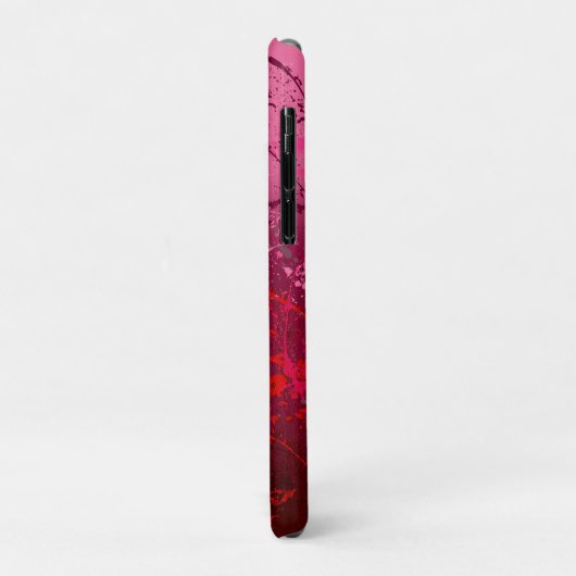 Raspberry Flurry: Abstract spatter art Case-Mate iPhone Case (Achterkant/links)