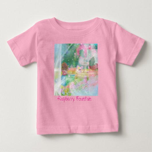 Raspberry Fountain Baby Tshirt (Devant)