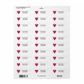 Raspberry Fruit Pink Personalize Return Address Etiket (Full Sheet)