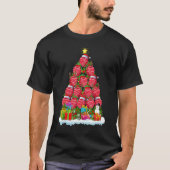 Raspberry Fruit Xmas Holiday Raspberry Christmas T-shirt (Voorkant)