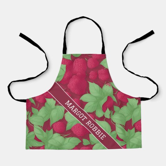 Raspberry geometrisch kleurrijk gepersonaliseerd p schort (Voorkant)