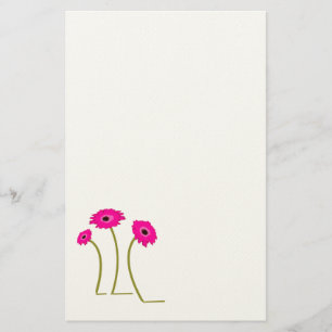 Raspberry Gerber Daisy Briefpapier